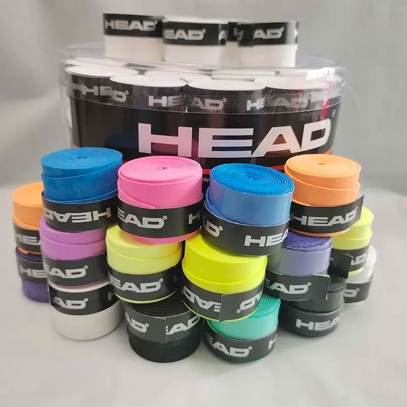 6 Pieces Original HEAD Overgrip Anti Slip Tennis Racket Sweatband Grips Padel Shock Absorption Grip Tape Training Accessories - LOCKDEALZ