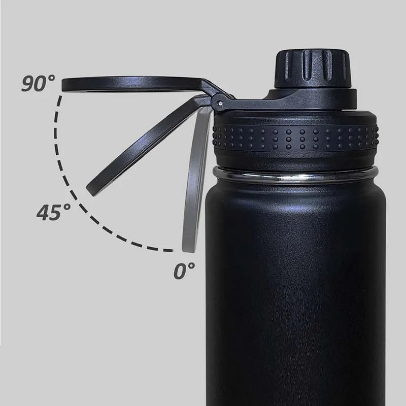 750ml Stainless Steel Vacuum Bottle With Magnetic Bracket Large Capacity Insulation Water Bottle For Travel Sports Water Cup - LOCKDEALZ