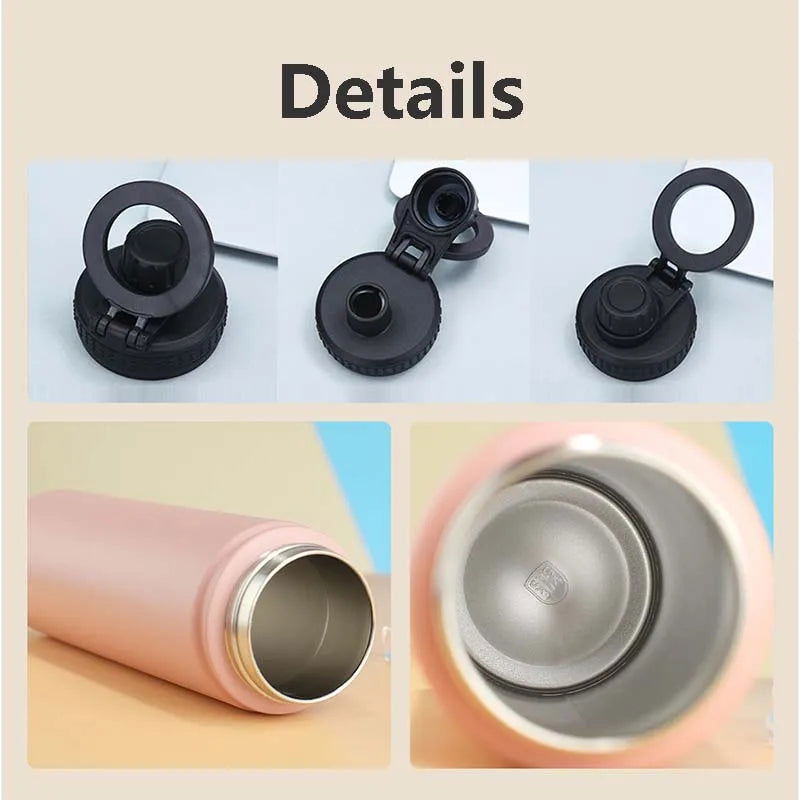 750ml Stainless Steel Vacuum Bottle With Magnetic Bracket Large Capacity Insulation Water Bottle For Travel Sports Water Cup - LOCKDEALZ