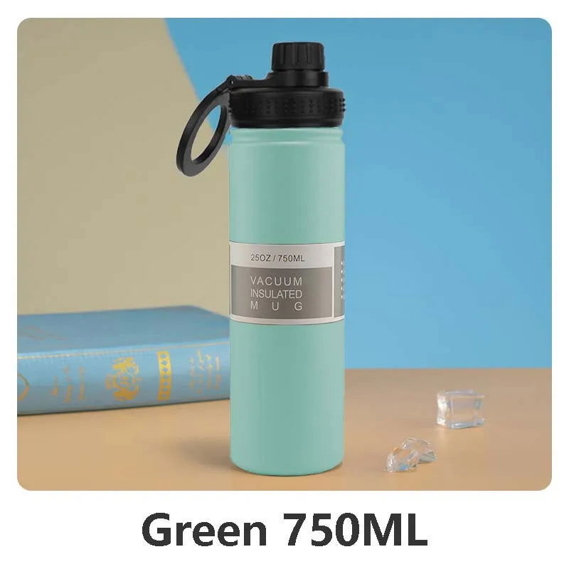 750ml Stainless Steel Vacuum Bottle With Magnetic Bracket Large Capacity Insulation Water Bottle For Travel Sports Water Cup - LOCKDEALZ