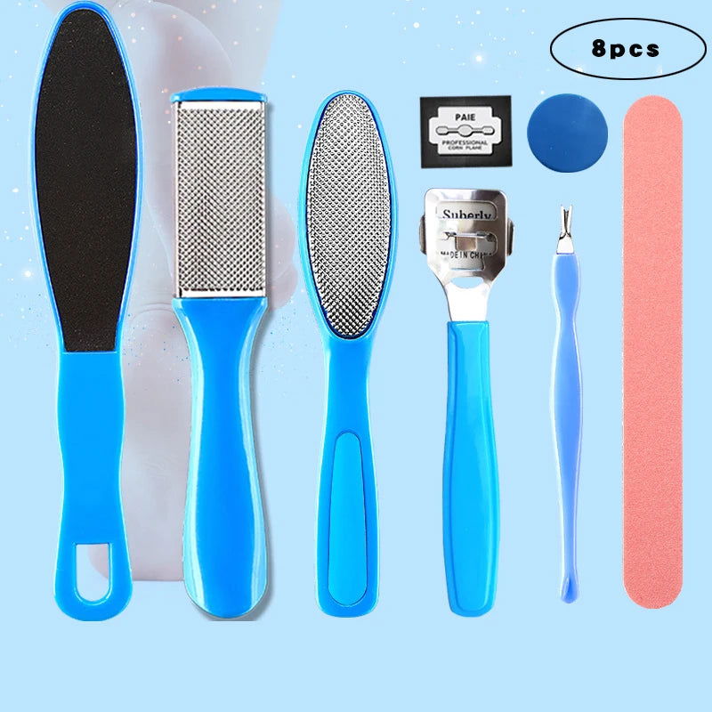 8 Piece Set Foot Octopus Fish Eye Exfoliating Heel Sharpener Heel Cramping Heel Cramping Heel Crackles Removal Files Heel Sole - LOCKDEALZ