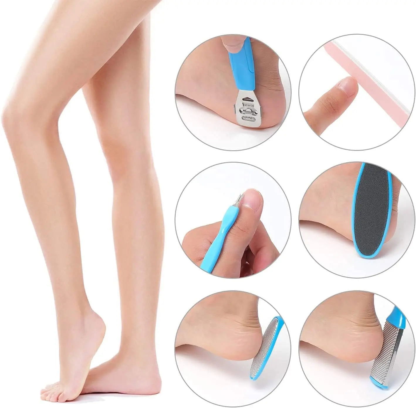 8 Piece Set Foot Octopus Fish Eye Exfoliating Heel Sharpener Heel Cramping Heel Cramping Heel Crackles Removal Files Heel Sole - LOCKDEALZ