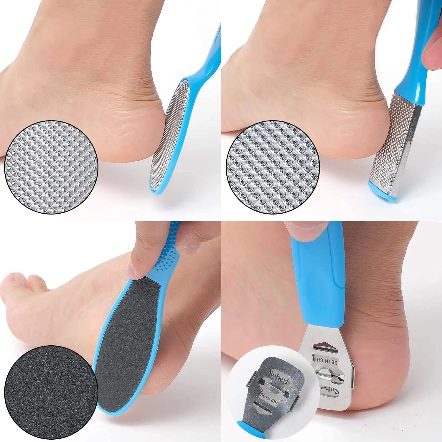 8 Piece Set Foot Octopus Fish Eye Exfoliating Heel Sharpener Heel Cramping Heel Cramping Heel Crackles Removal Files Heel Sole - LOCKDEALZ
