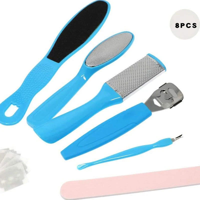 8 Piece Set Foot Octopus Fish Eye Exfoliating Heel Sharpener Heel Cramping Heel Cramping Heel Crackles Removal Files Heel Sole - LOCKDEALZ