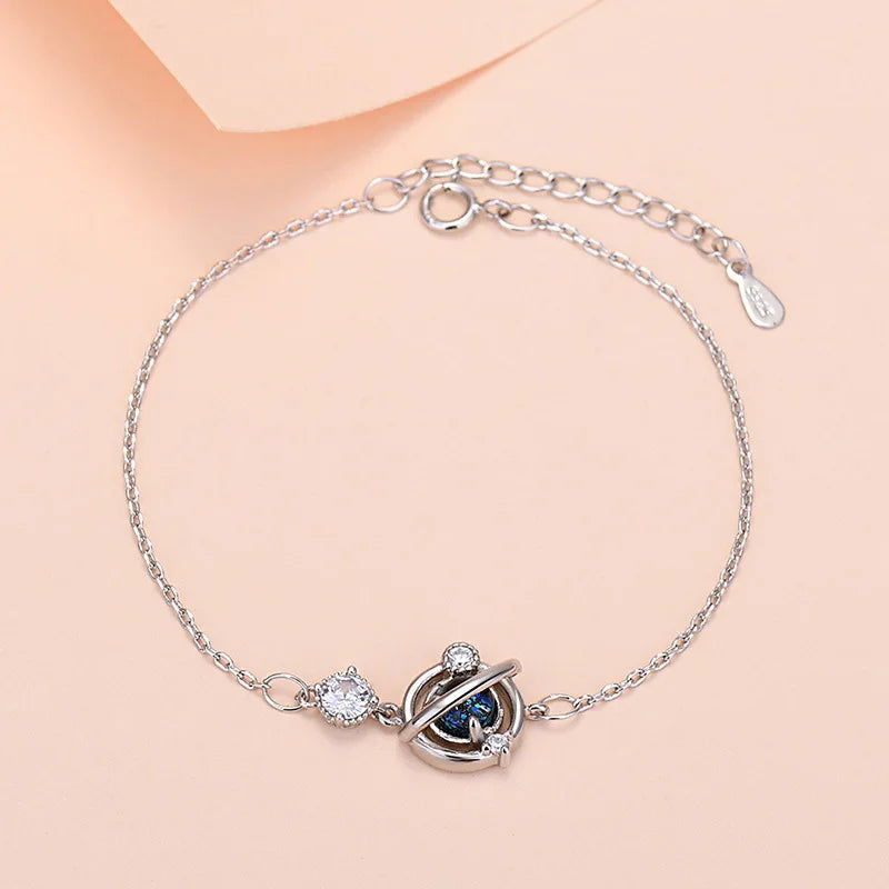 925 Sterling Silver Lucky Bead Charm Bracelet For Women Chain Round Bangles Fashion Luxury Quality Jewelry Christmas Accessories - LOCKDEALZ