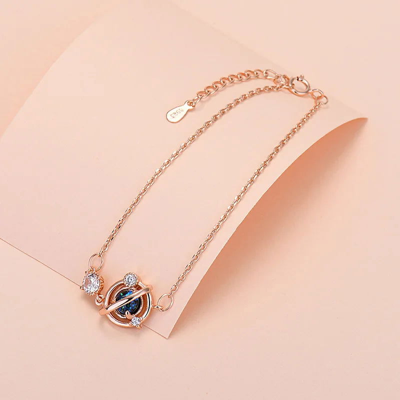 925 Sterling Silver Lucky Bead Charm Bracelet For Women Chain Round Bangles Fashion Luxury Quality Jewelry Christmas Accessories - LOCKDEALZ