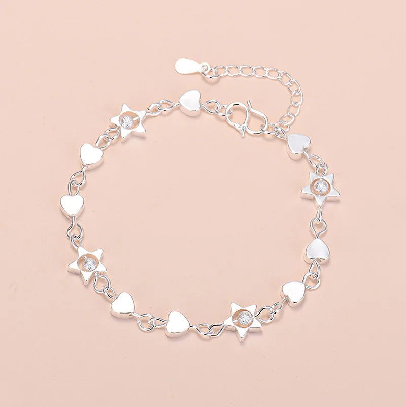 925 Sterling Silver Lucky Bead Charm Bracelet For Women Chain Round Bangles Fashion Luxury Quality Jewelry Christmas Accessories - LOCKDEALZ
