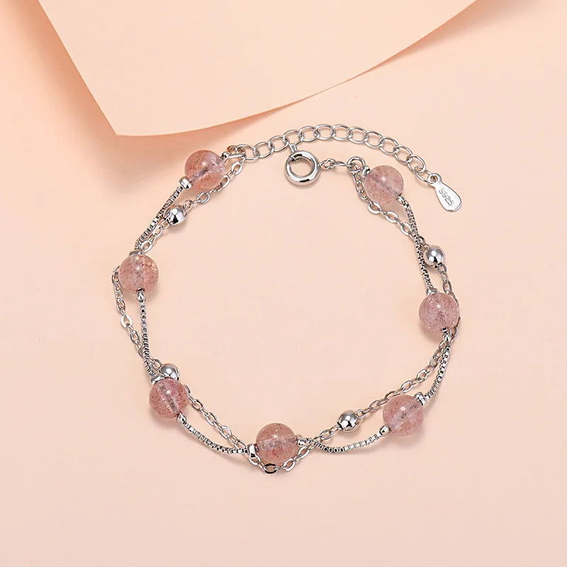 925 Sterling Silver Lucky Bead Charm Bracelet For Women Chain Round Bangles Fashion Luxury Quality Jewelry Christmas Accessories - LOCKDEALZ
