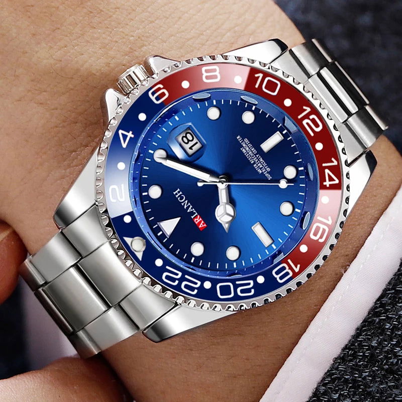 ARLANCH Hot Sell Men Quatrz Watch Sport Mens Watches Top Brand Luxury Waterproof Full Steel Quartz Clock Men Relogio Masculino - LOCKDEALZ