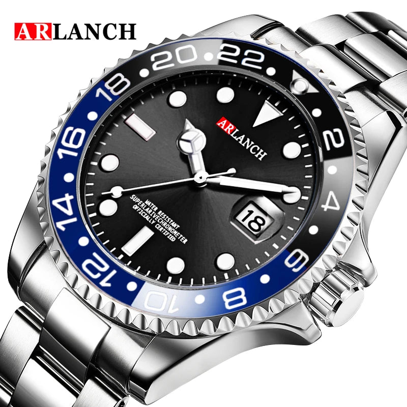 ARLANCH Hot Sell Men Quatrz Watch Sport Mens Watches Top Brand Luxury Waterproof Full Steel Quartz Clock Men Relogio Masculino - LOCKDEALZ