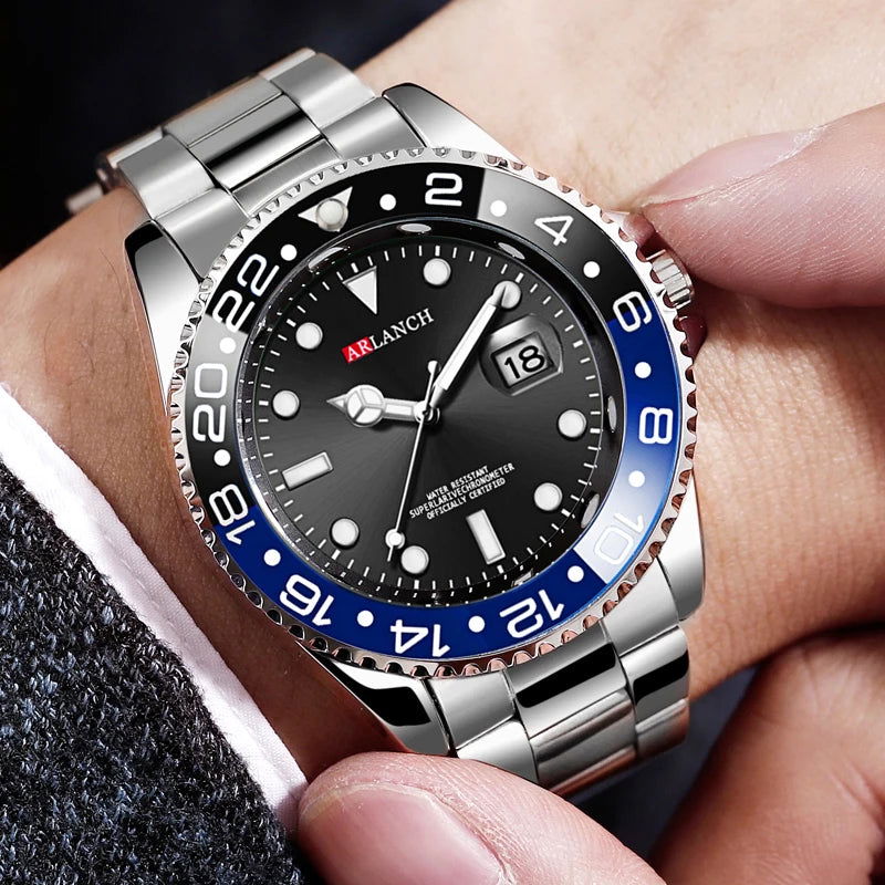 ARLANCH Hot Sell Men Quatrz Watch Sport Mens Watches Top Brand Luxury Waterproof Full Steel Quartz Clock Men Relogio Masculino - LOCKDEALZ