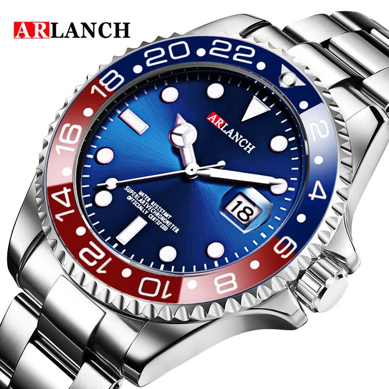 ARLANCH Hot Sell Men Quatrz Watch Sport Mens Watches Top Brand Luxury Waterproof Full Steel Quartz Clock Men Relogio Masculino - LOCKDEALZ
