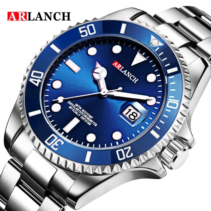 ARLANCH Hot Sell Men Quatrz Watch Sport Mens Watches Top Brand Luxury Waterproof Full Steel Quartz Clock Men Relogio Masculino - LOCKDEALZ