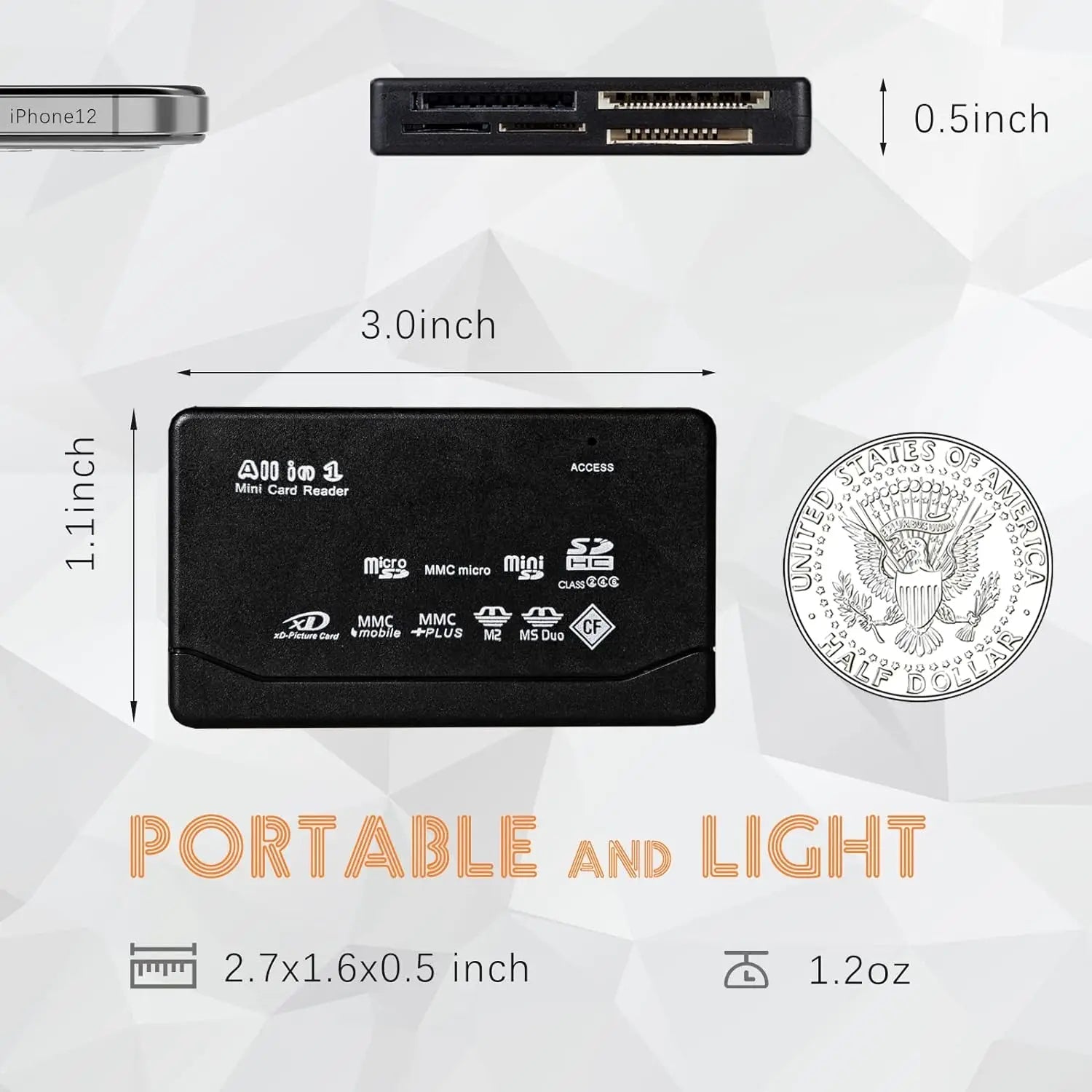 All In One Memory Card Reader USB External Cardreader SD SDHC Mini Micro M2 MMC XD CF Reader  For MP3, Digital Camera - LOCKDEALZ