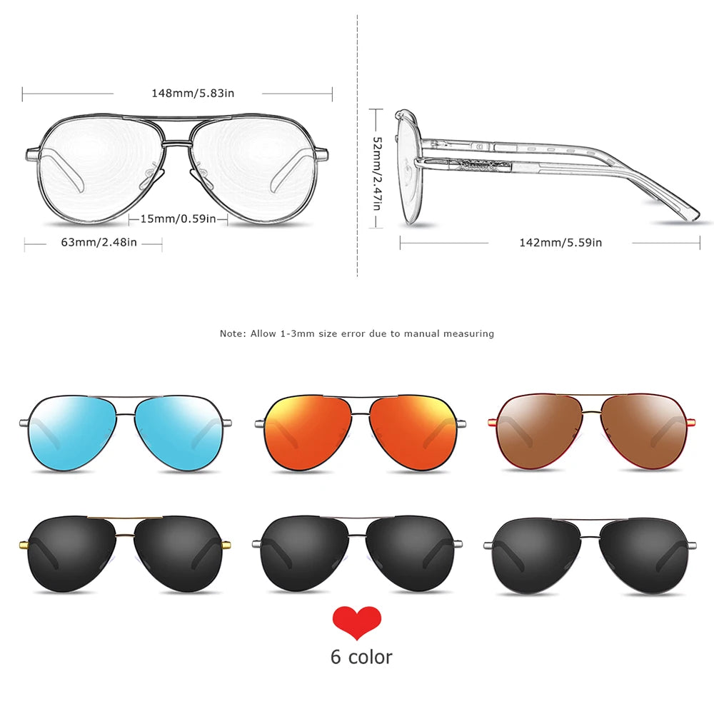 BARCUR Aluminum Vintage Men's Sunglasses Men Polarized Coating Classic Sun Glasses Women Shade Male Driving Accessories Eyewear - LOCKDEALZ