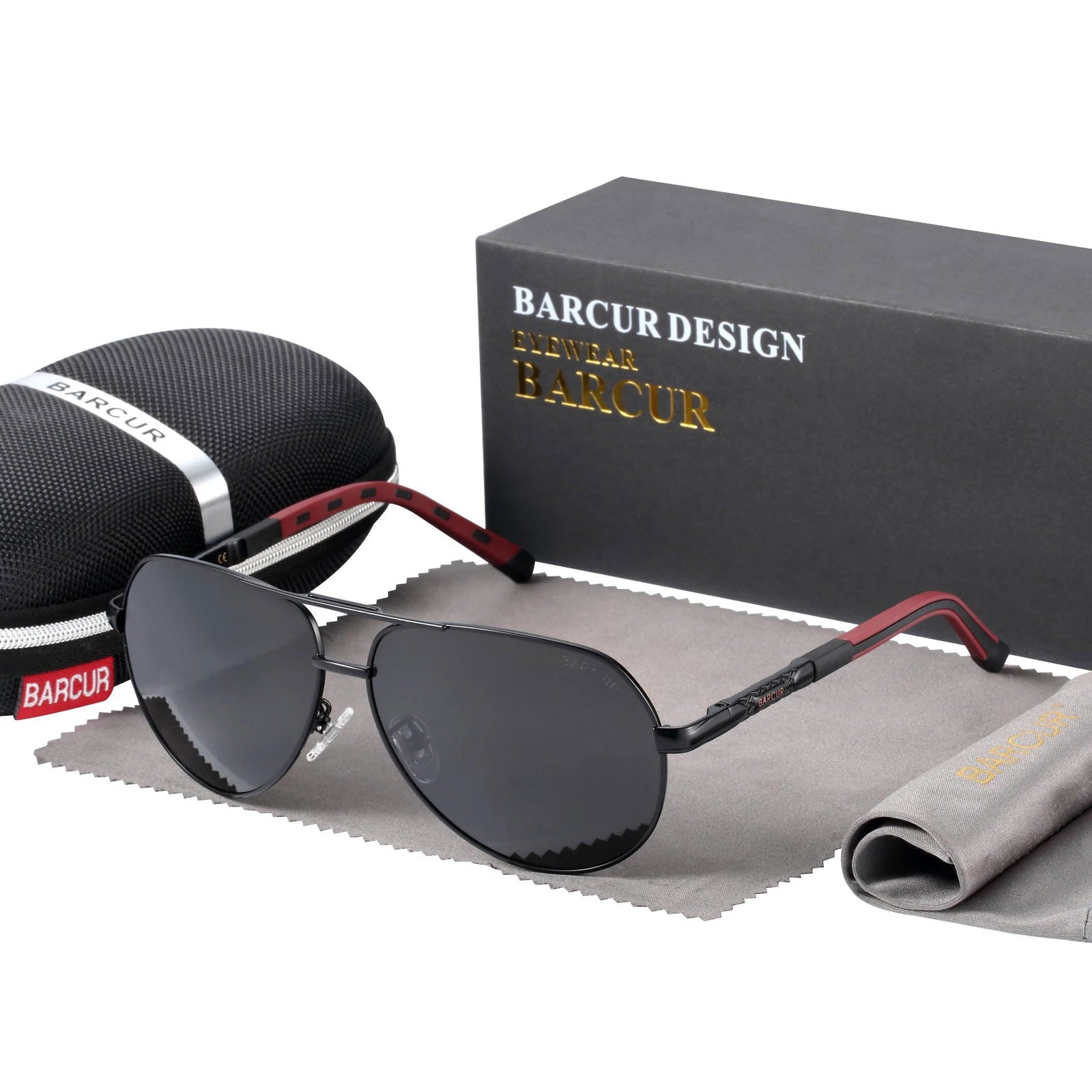 BARCUR Aluminum Vintage Men's Sunglasses Men Polarized Coating Classic Sun Glasses Women Shade Male Driving Accessories Eyewear - LOCKDEALZ
