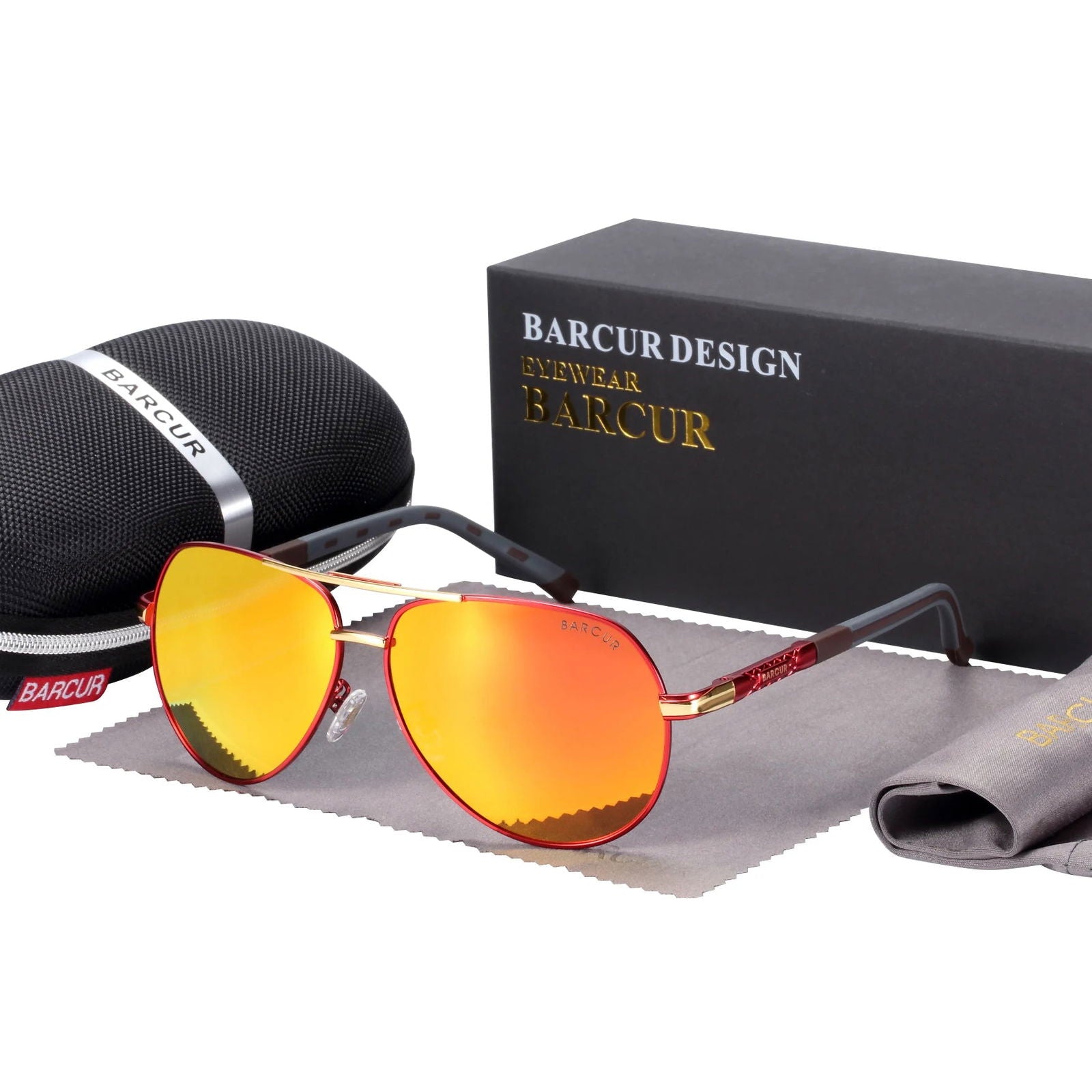 BARCUR Men Sunglasses Brand Original Polarized Driver glasses Polaroid Sun glass Male Pilot Eyewear - LOCKDEALZ