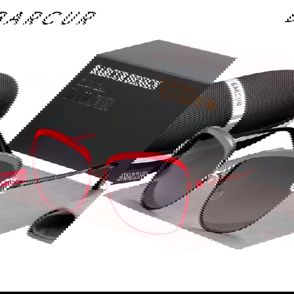 BARCUR Polarized Ladies Sunglasses Women Gradient Lens Round Sun Glasses Square Luxury Brand Oculos Lunette De Soleil Femme - LOCKDEALZ