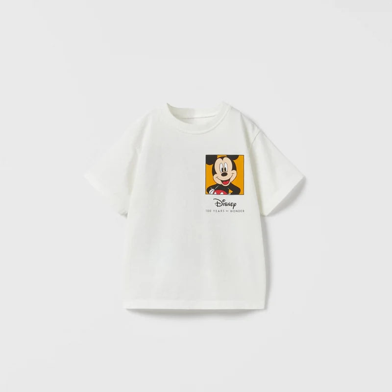 Baby Girl Disney Cartoon T-shirt Summer Clothing Popular Design Fashion Children Short Sleeve Tshirts Kids Girls' Tees Tops - LOCKDEALZ