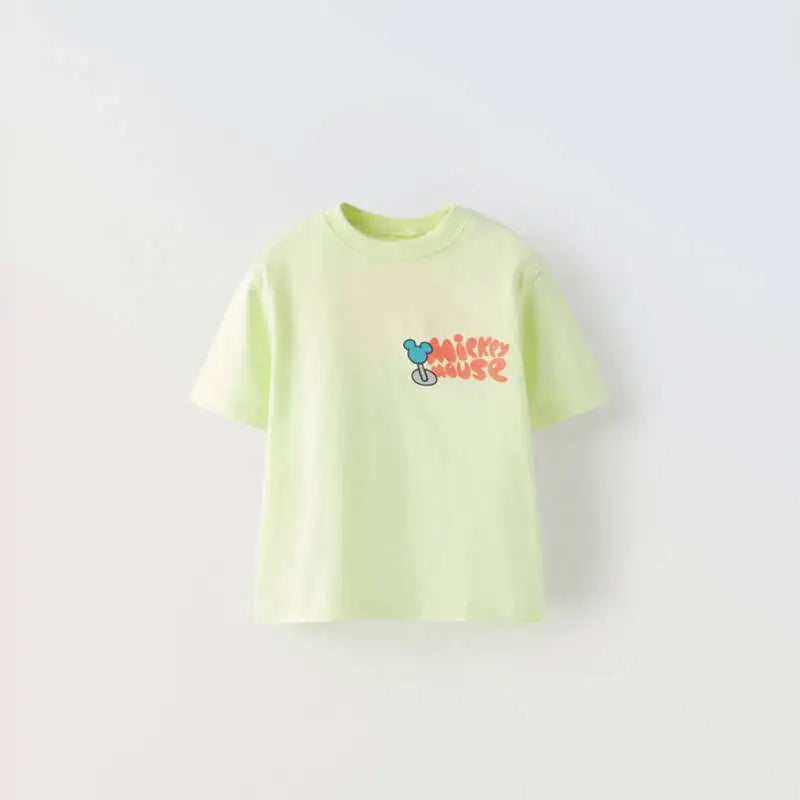 Baby Girl Disney Cartoon T-shirt Summer Clothing Popular Design Fashion Children Short Sleeve Tshirts Kids Girls' Tees Tops - LOCKDEALZ