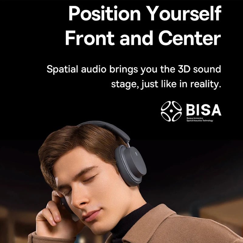 Baseus Bowie D05 Headphones Wireless Earphone Bluetooth 5.3 Headset HiFI Stereo Fones Foldable Wireless Wired Dual Use Headphone - LOCKDEALZ