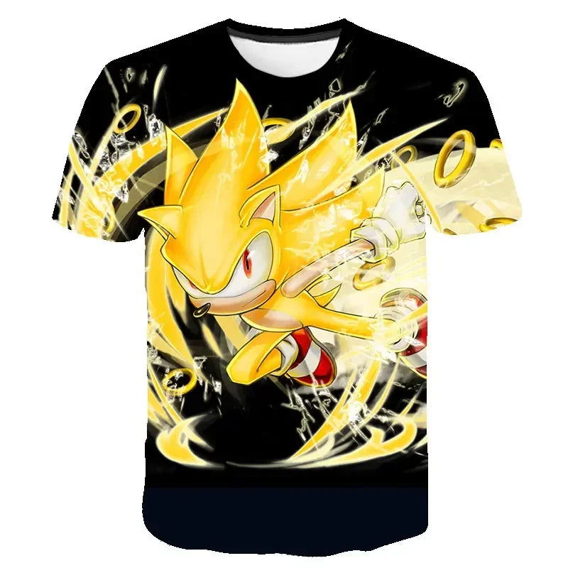 Boys Sonic T-Shirt Kids TShirts Baby Boys Casual Short Sleeves Print T-shirt For Boy Summer Children Tee Shirts Tops - LOCKDEALZ
