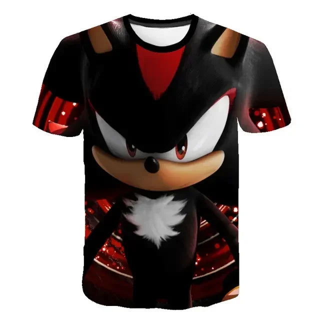 Boys Sonic T-Shirt Kids TShirts Baby Boys Casual Short Sleeves Print T-shirt For Boy Summer Children Tee Shirts Tops - LOCKDEALZ