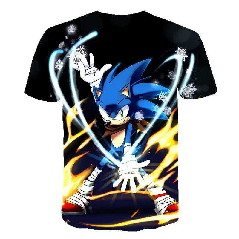 Boys Sonic T-Shirt Kids TShirts Baby Boys Casual Short Sleeves Print T-shirt For Boy Summer Children Tee Shirts Tops - LOCKDEALZ