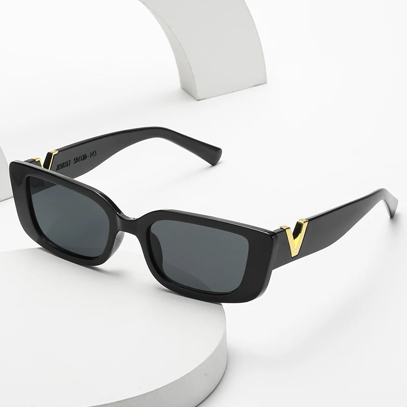 Brand Rectangle Sunglasses Women Designer Vintage Small Frame Sun Glasses Ladies Classic Black Square Oculos UV400 - LOCKDEALZ
