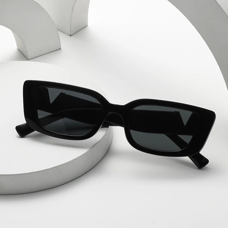 Brand Rectangle Sunglasses Women Designer Vintage Small Frame Sun Glasses Ladies Classic Black Square Oculos UV400 - LOCKDEALZ