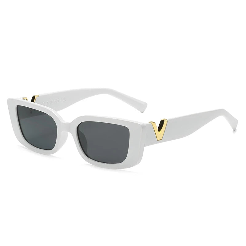 Brand Rectangle Sunglasses Women Designer Vintage Small Frame Sun Glasses Ladies Classic Black Square Oculos UV400 - LOCKDEALZ