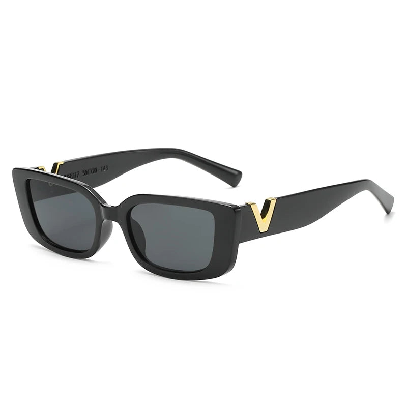 Brand Rectangle Sunglasses Women Designer Vintage Small Frame Sun Glasses Ladies Classic Black Square Oculos UV400 - LOCKDEALZ