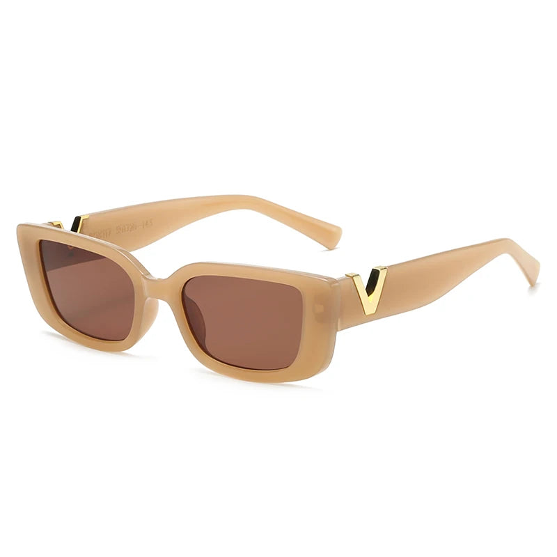 Brand Rectangle Sunglasses Women Designer Vintage Small Frame Sun Glasses Ladies Classic Black Square Oculos UV400 - LOCKDEALZ