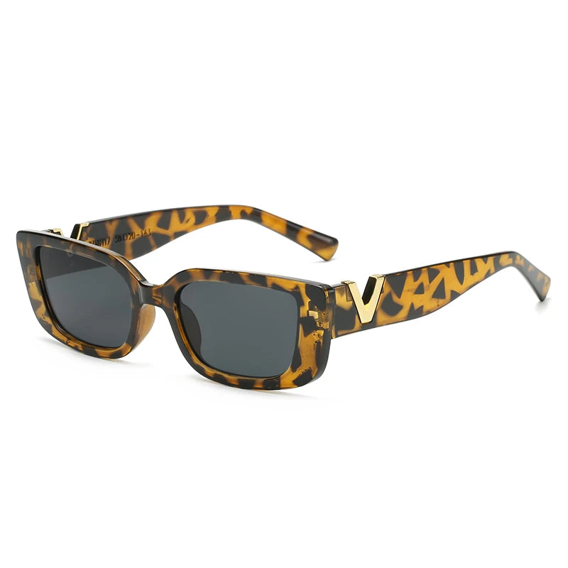 Brand Rectangle Sunglasses Women Designer Vintage Small Frame Sun Glasses Ladies Classic Black Square Oculos UV400 - LOCKDEALZ
