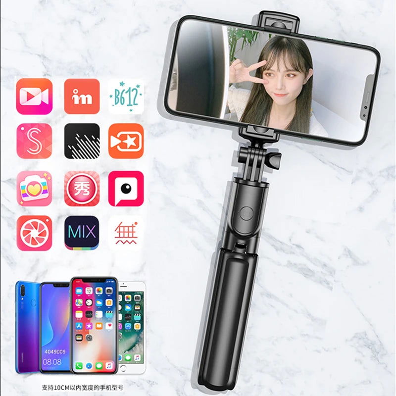 COOL DIER Wireless Bluetooth Selfie Stick Tripod With Remote Shutter Foldable Phone holder Monopod For iphone Smartphone New hot - LOCKDEALZ