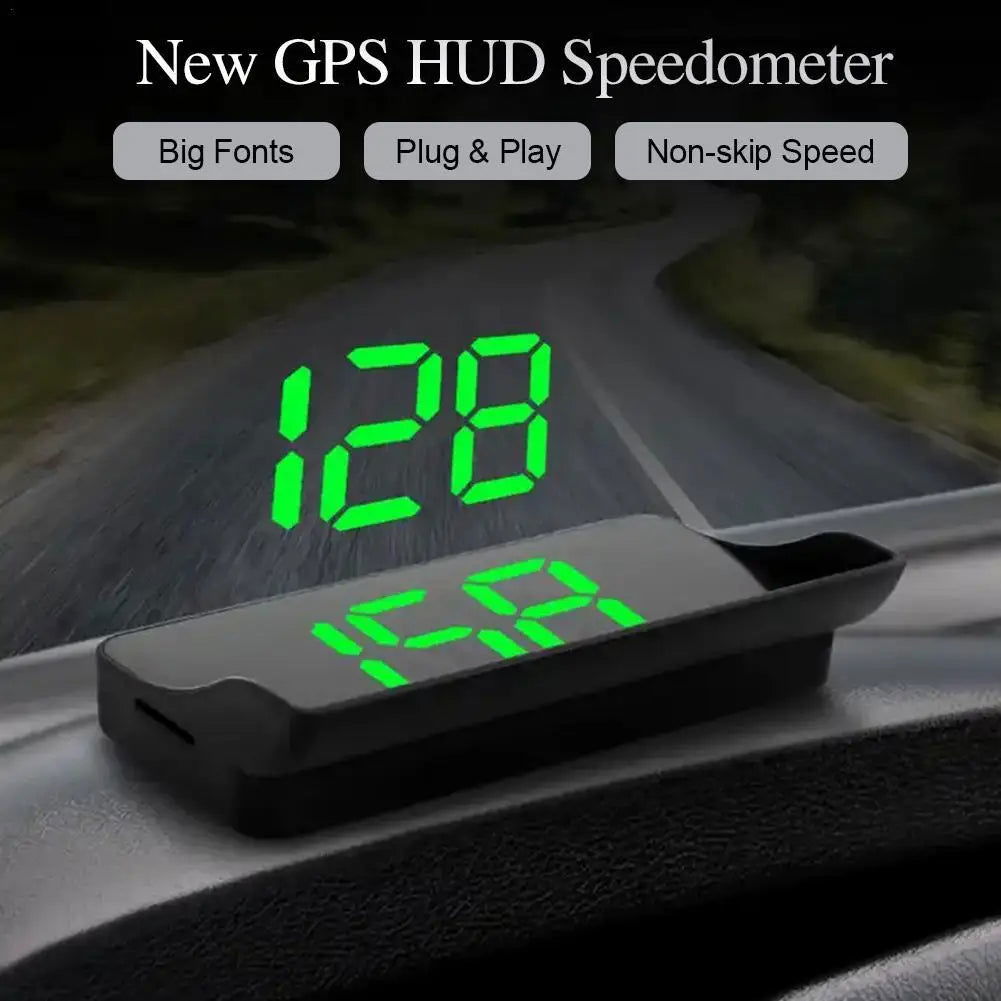 Car Head Up HD Display GPS Speedometer Speed KMH Digital HUD Windshield Projector For All Cars Auto Electronics Accessories - LOCKDEALZ