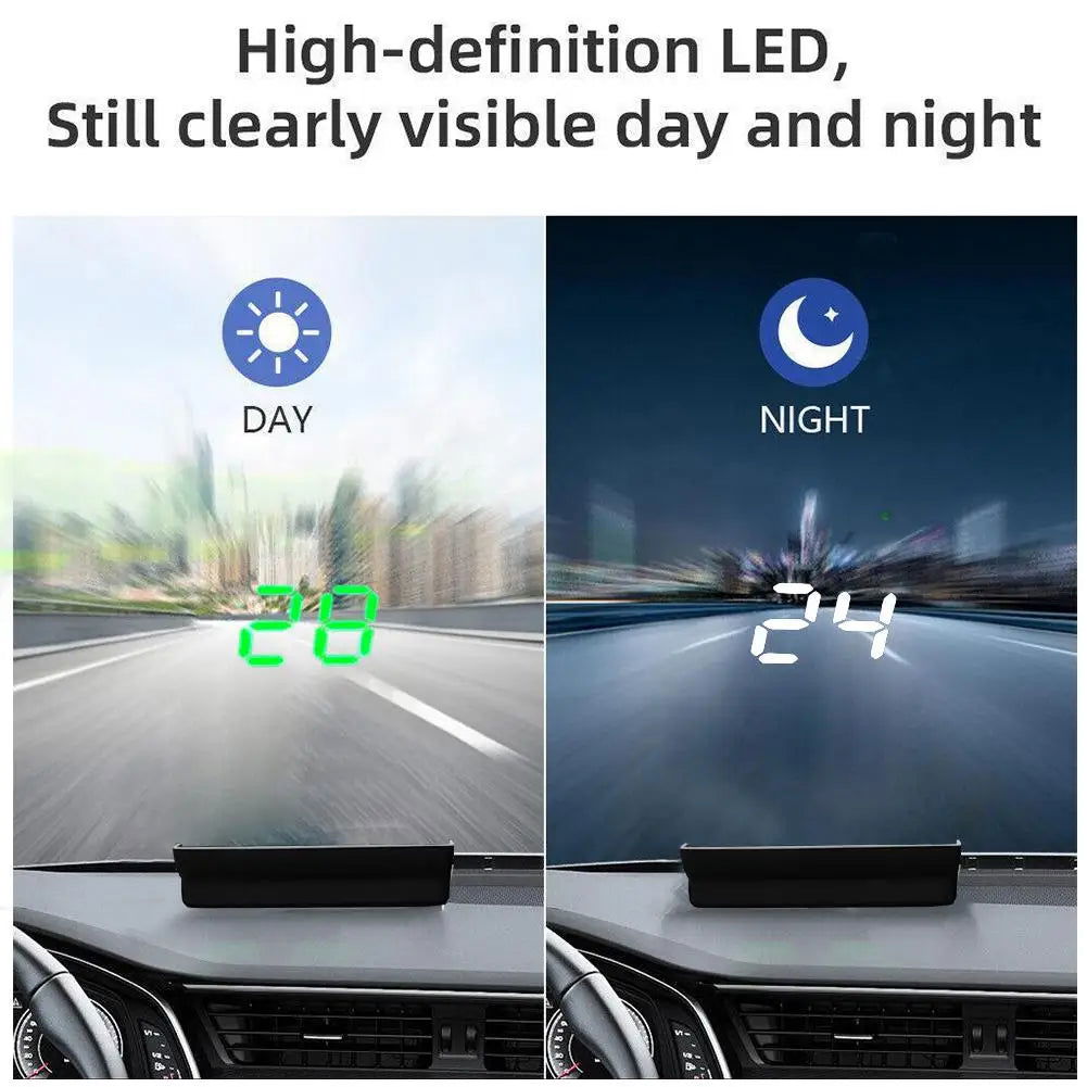 Car Head Up HD Display GPS Speedometer Speed KMH Digital HUD Windshield Projector For All Cars Auto Electronics Accessories - LOCKDEALZ