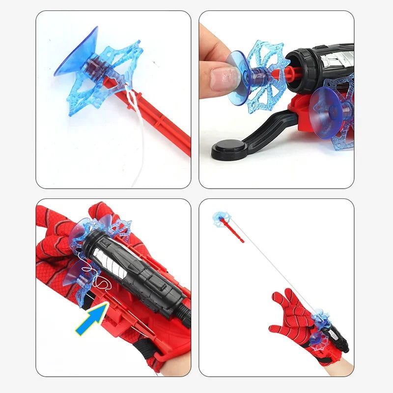 Cartoon Superhero Spider Silk Launcher Toys Funny Pests Eliminator Toy Anime Figures Cosplay Spiders Web Launcher Toys Kids Gift - LOCKDEALZ