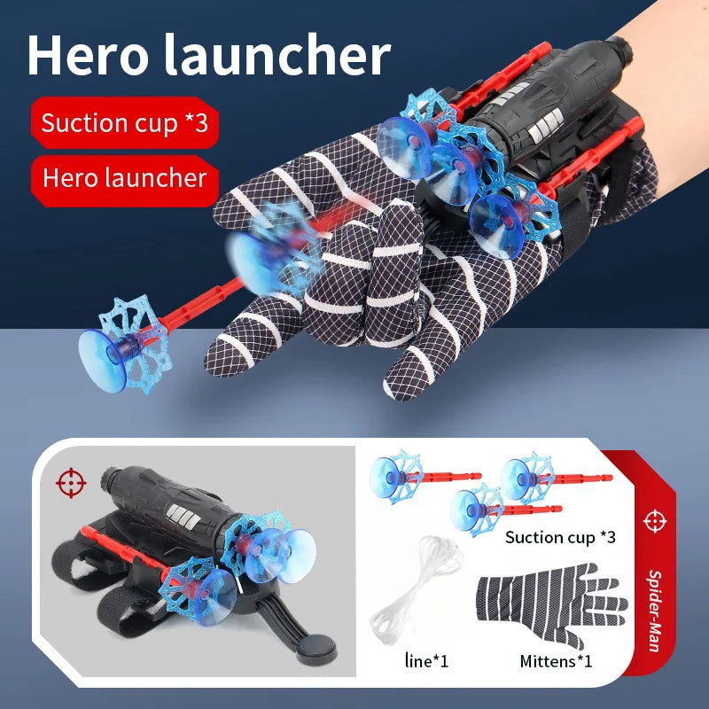 Cartoon Superhero Spider Silk Launcher Toys Funny Pests Eliminator Toy Anime Figures Cosplay Spiders Web Launcher Toys Kids Gift - LOCKDEALZ