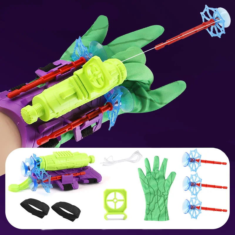 Cartoon Superhero Spider Silk Launcher Toys Funny Pests Eliminator Toy Anime Figures Cosplay Spiders Web Launcher Toys Kids Gift - LOCKDEALZ