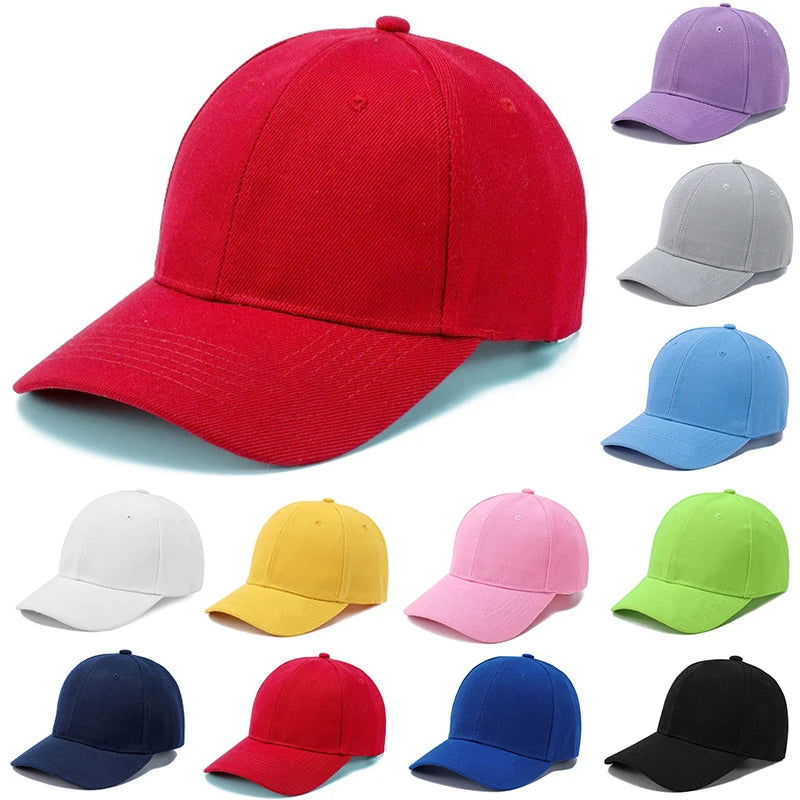 Children's Kids Baseball Cap for Girl Boy Spring Summer Baby Sun Hat Classic Solid Color Toddler Peaked Caps кепка Gorras TSF# - LOCKDEALZ