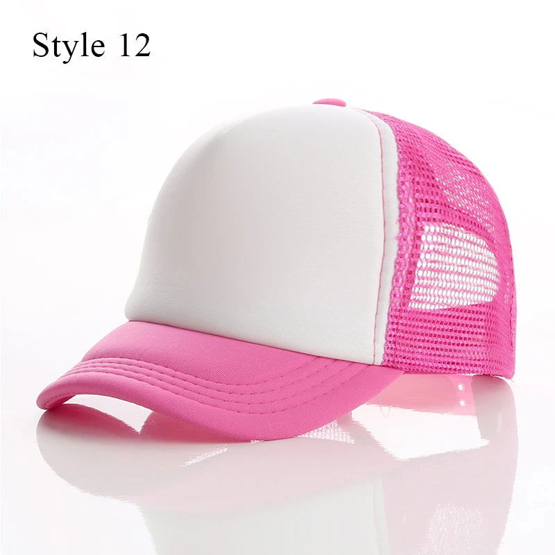 Children's Kids Baseball Cap for Girl Boy Spring Summer Baby Sun Hat Classic Solid Color Toddler Peaked Caps кепка Gorras TSF# - LOCKDEALZ