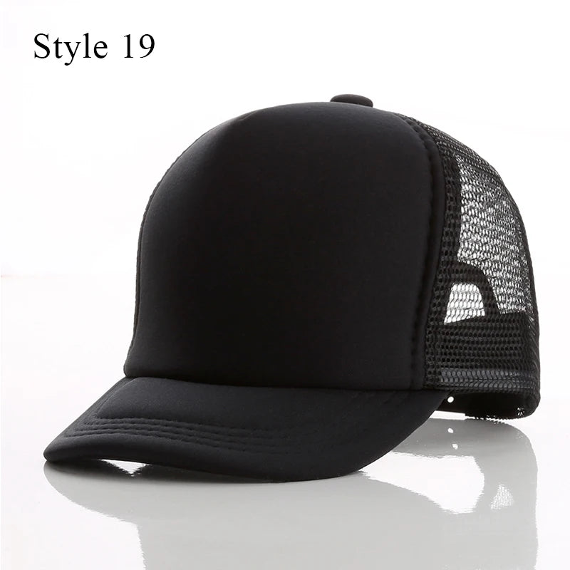 Children's Kids Baseball Cap for Girl Boy Spring Summer Baby Sun Hat Classic Solid Color Toddler Peaked Caps кепка Gorras TSF# - LOCKDEALZ