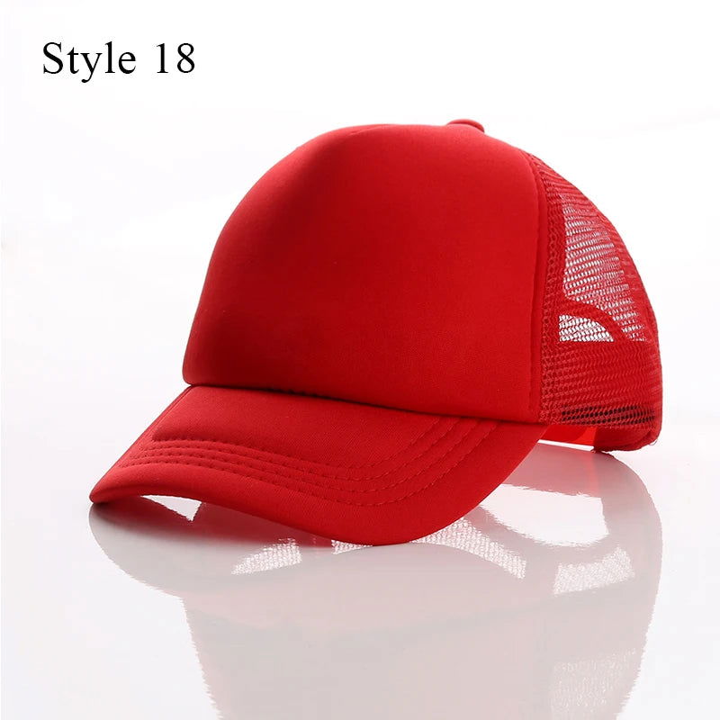 Children's Kids Baseball Cap for Girl Boy Spring Summer Baby Sun Hat Classic Solid Color Toddler Peaked Caps кепка Gorras TSF# - LOCKDEALZ