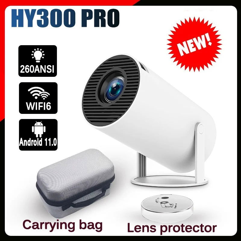 DITONG hy300 pro Projector 4K Android11 Dual Wifi6 260ANSI BT5.0 1080P 1280*720P HD Home Cinema Outdoor portable Projetor - LOCKDEALZ