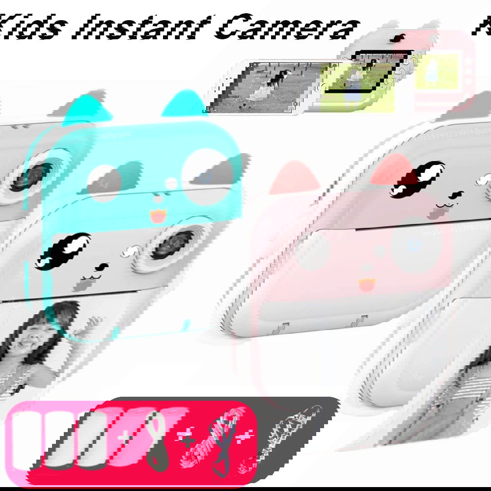 Digital Children Camera For Photography Instant Print Photo Kids Camera Mini Thermal Printer Video Educational Toys Gift - LOCKDEALZ