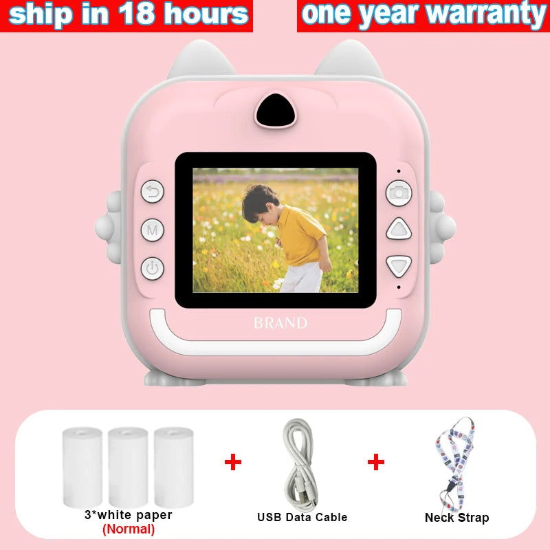 Digital Children Camera For Photography Instant Print Photo Kids Camera Mini Thermal Printer Video Educational Toys Gift - LOCKDEALZ