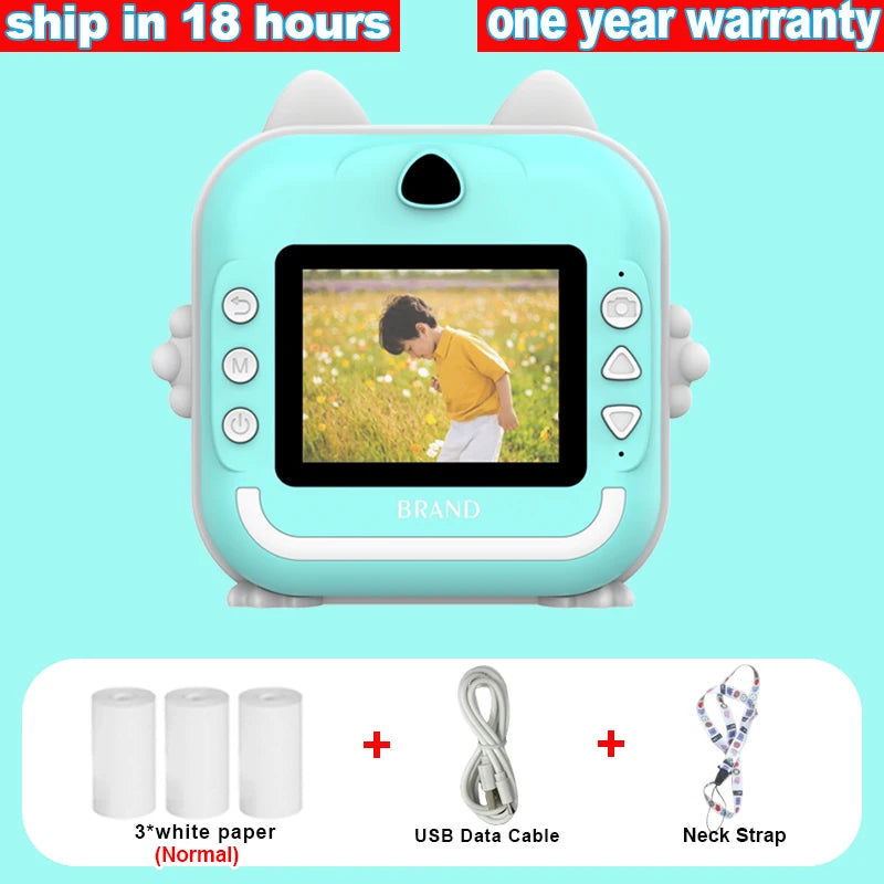 Digital Children Camera For Photography Instant Print Photo Kids Camera Mini Thermal Printer Video Educational Toys Gift - LOCKDEALZ