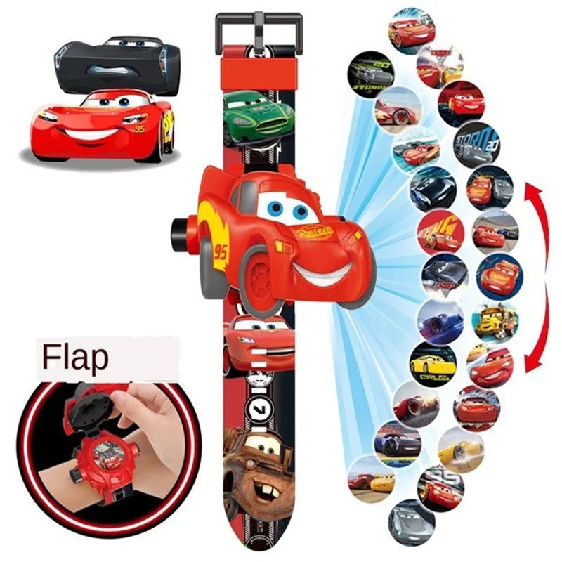 Disney Marvel Spiderman Child Electronic Watch Cartoon Action Figures Projection Wrist Watch  Frozen Minnie Princess Toy Watch - LOCKDEALZ