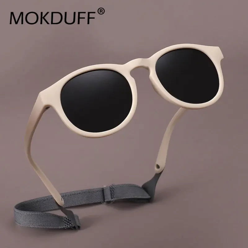 Fashion Baby's First Sunglasses with Strap Round Flexible UV400 Polarized Infant Sunglasses for Ages 0-3 Years - LOCKDEALZ